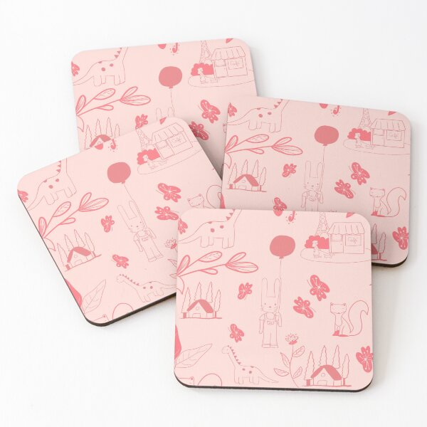 Item preview, Pink and red floral forest pattern designed and sold by Bosquecitoxcape.