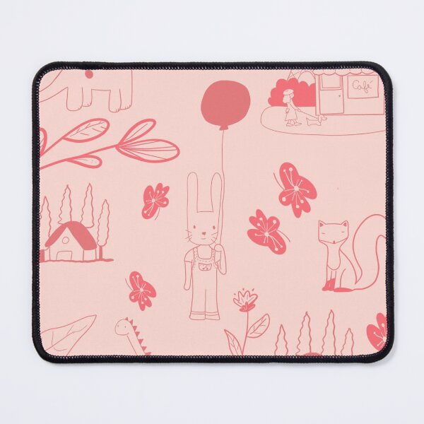 Item preview, Pink and red floral forest pattern designed and sold by Bosquecitoxcape.