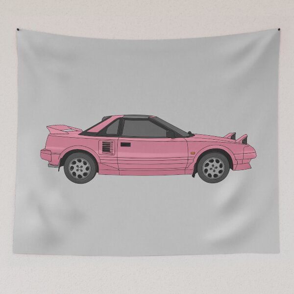 Item preview, Toyota MR2 MK1 pink digital art designed and sold by Milanicole.