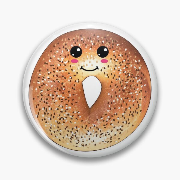 Item preview, Kawaii Bagel - Cute Smiling Jewish Food Design designed and sold by JoBella-Designs.
