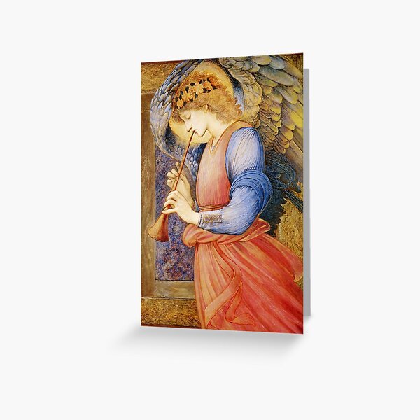 Item preview, Angel Playing Flageolet - by Edward Burne - Jones designed and sold by Angelkrs.