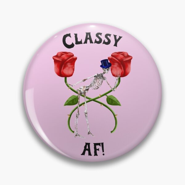 Item preview, Classy AF Skeleton with Top Hat and Roses designed and sold by LeftFieldFunny.