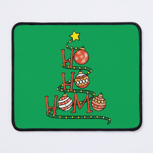 Item preview, "Ho Ho Homo" Gay Christmas Tree w Balls funny designed and sold by Happy Puppy Print On Demand.