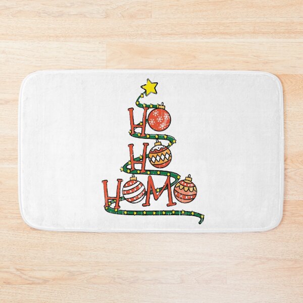 Item preview, "Ho Ho Homo" Gay Christmas Tree w Balls funny designed and sold by Happy Puppy Print On Demand.