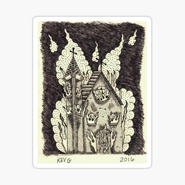 Item preview, Church Burning sharpies - Art By Kev G designed and sold by ArtByKevG.