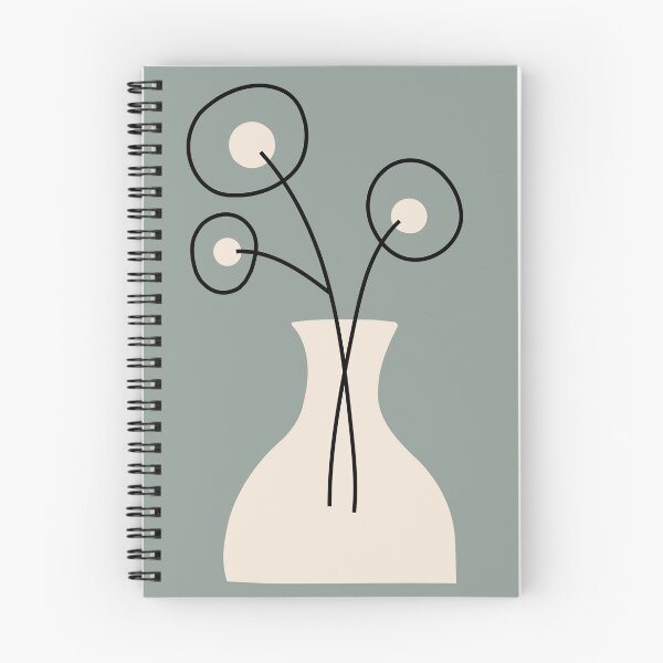 Item preview, Abstract flowers in a vase, Flower market, Cute blue flowers, Retro print, Cottagecore, Fun art, Minimalist designed and sold by KristinityArt.