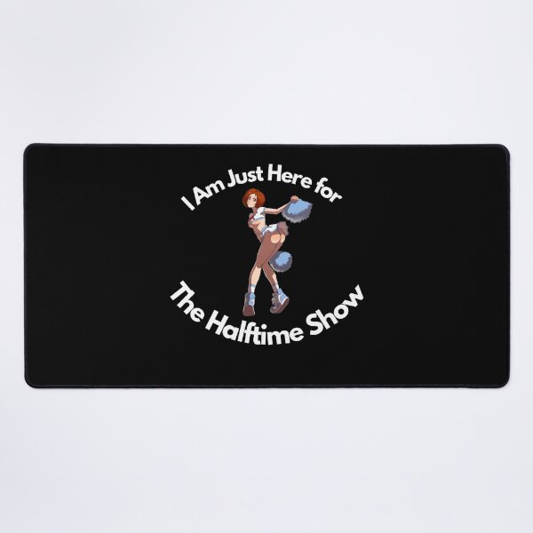 Item preview, I Am Just Here For The Halftime Show - funny cheerleading football designs - colorful designed and sold by nasani.