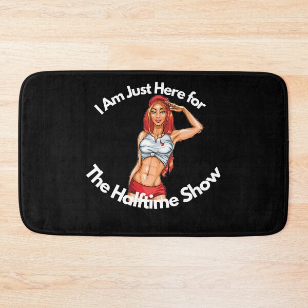 Item preview, I Am Just Here For The Halftime Show - funny cheerleading football designs - colorful designed and sold by nasani.
