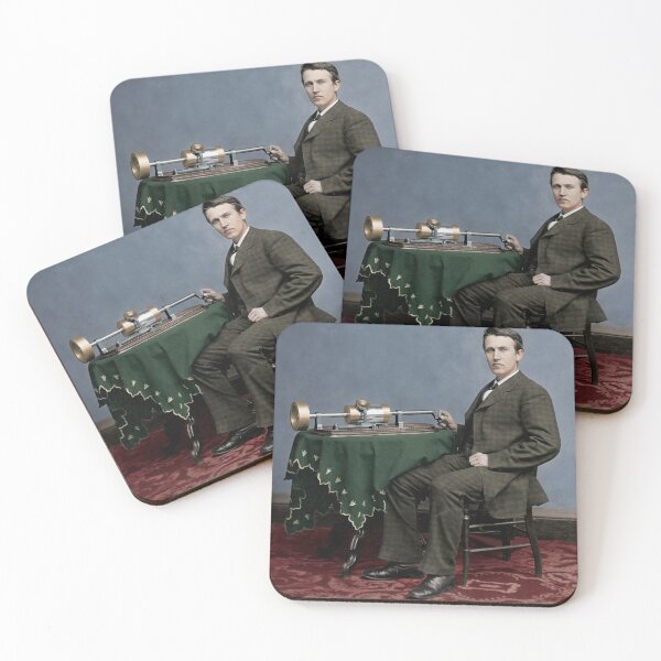Item preview,  Thomas Edison and his early phonograph designed and sold by TouchThePast.