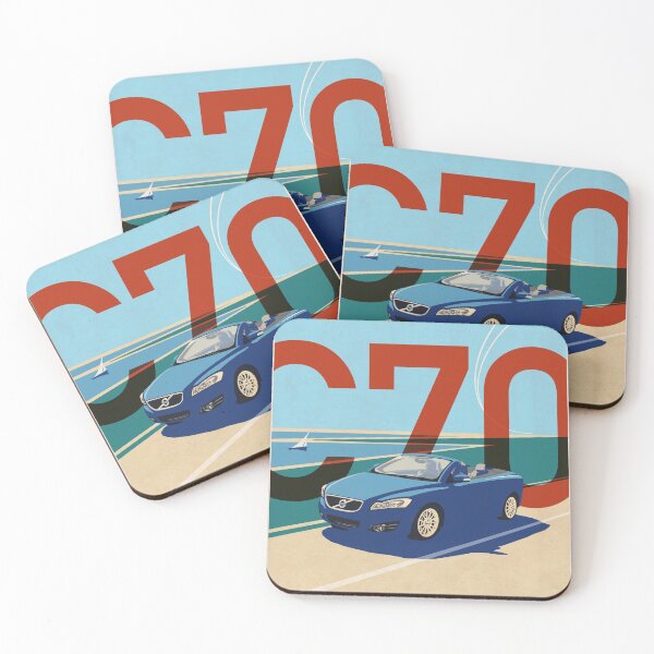 Item preview, Vintage style C70 Car Artwork - post-facelift - blue designed and sold by Arneil-Artworks.