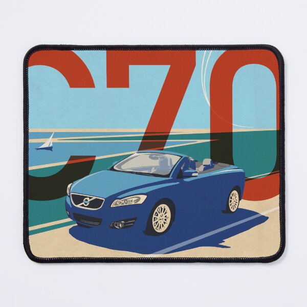Item preview, Vintage style C70 Car Artwork - post-facelift - blue designed and sold by Arneil-Artworks.