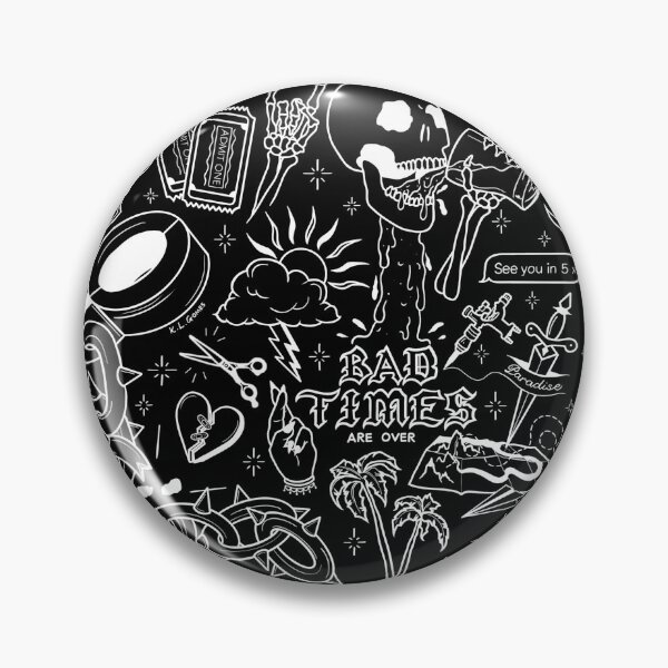 Item preview, “BAD TIMES ARE OVER” End of Lockdown tattoo flash design designed and sold by Katartstrophe.