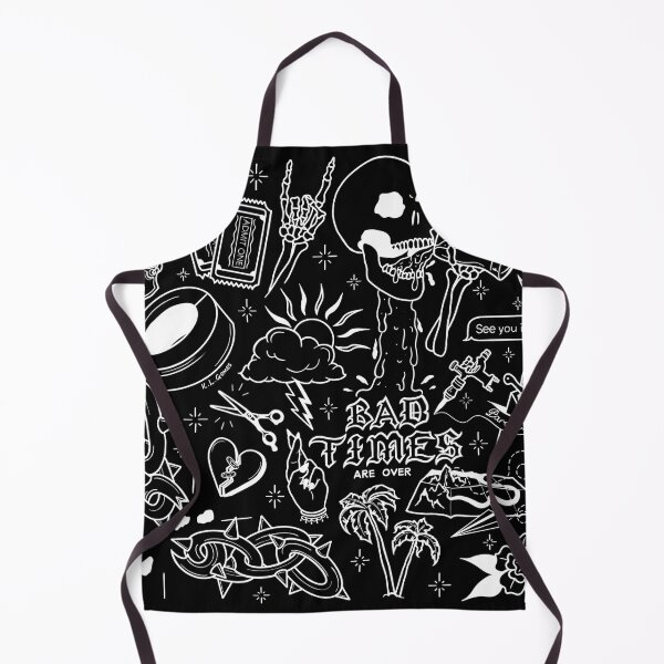Item preview, “BAD TIMES ARE OVER” End of Lockdown tattoo flash design designed and sold by Katartstrophe.
