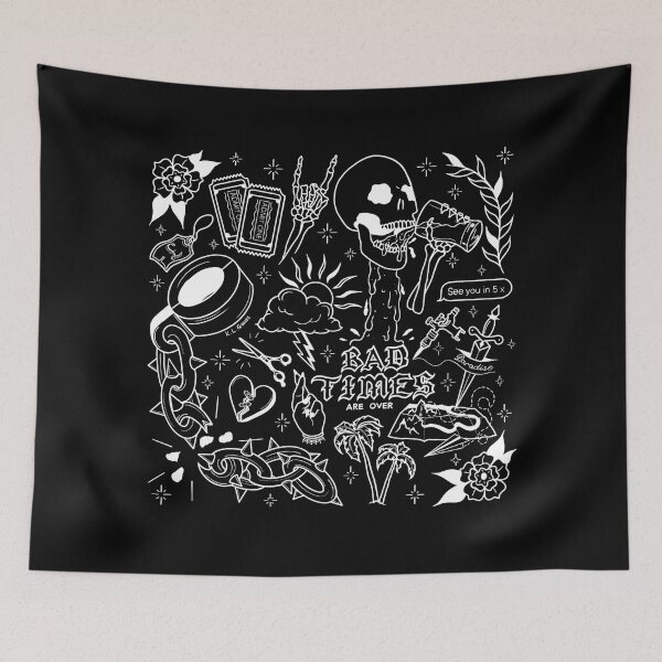 Item preview, “BAD TIMES ARE OVER” End of Lockdown tattoo flash design designed and sold by Katartstrophe.