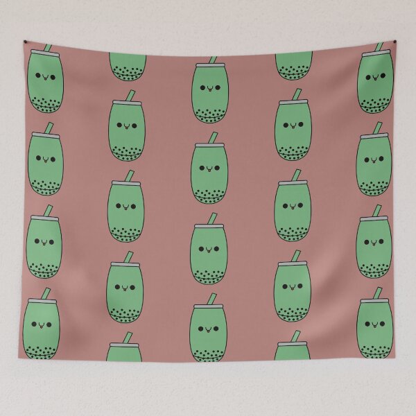 Item preview, Cute Kawaii Honeydew Bubble Tea designed and sold by KawaiiByDice.