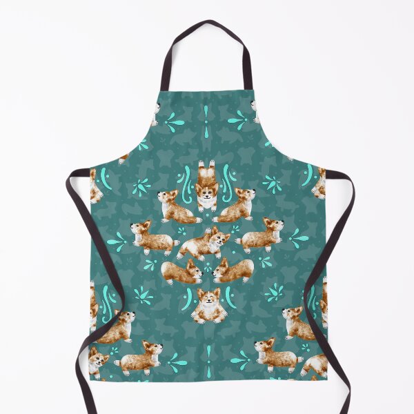 Item preview, Corgi Yoga Damask - corgi, dogs, yoga designed and sold by E-dri @ edridesigns.