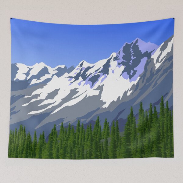 Item preview, Mountain Pine Forest Illustration designed and sold by JTS STORE.