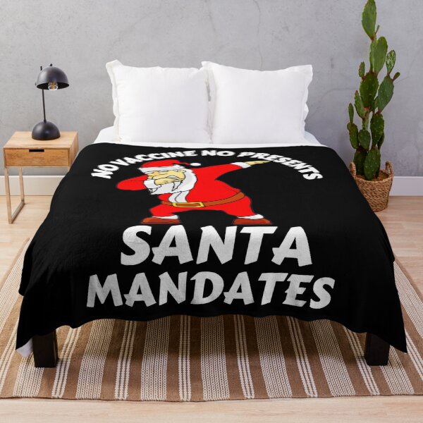 Item preview, No Vaccine No Presents Dabbing Santa Mandates designed and sold by RGRamsey.
