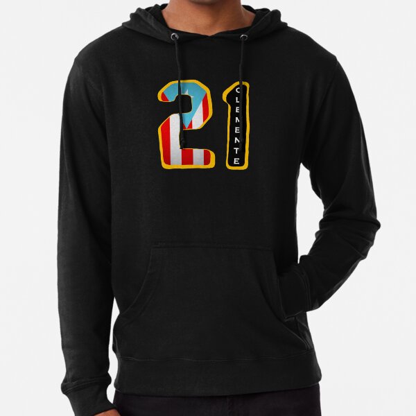 Roberto Clemente #21 Pullover Hoody L / Heather Black