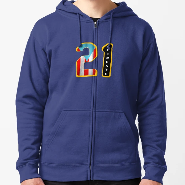 Roberto Clemente #21 Pullover Hoody L / Heather Black