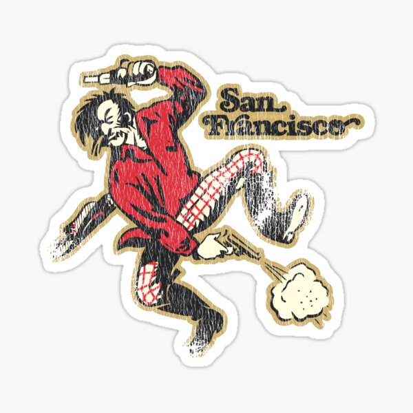 49ers Retro Defunct Mascot Sticker