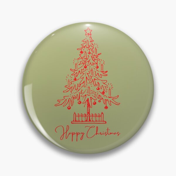 Item preview, Happy Christmas-Hand Drawn Painted Red Christmas tree designed and sold by Red-ElYoubi.