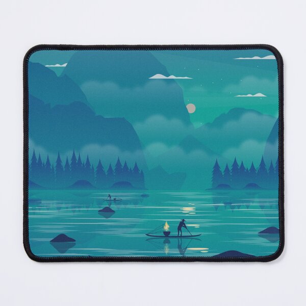 Item preview, Blue Style Lake With Mountain Background designed and sold by JTS STORE.