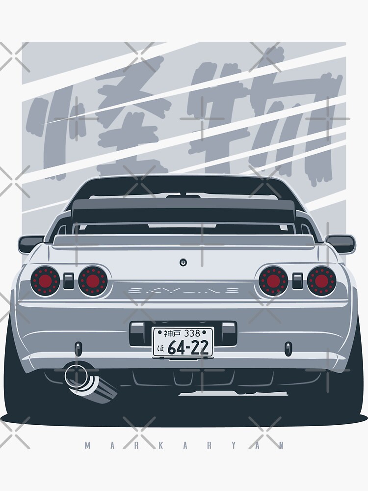 Skyline Gtr R32 Sticker For Sale By Olegmarkaryan Redbubble