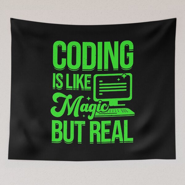 Item preview, Coding Is Like Magic But Real Programmer Gift designed and sold by Marcid95.