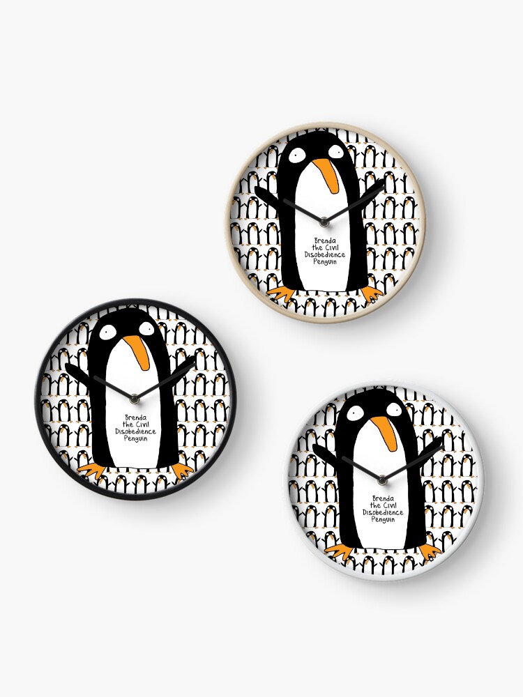 Thumbnail 3 of 4, Clock, Brenda Penguin Clock designed and sold by firstdog.
