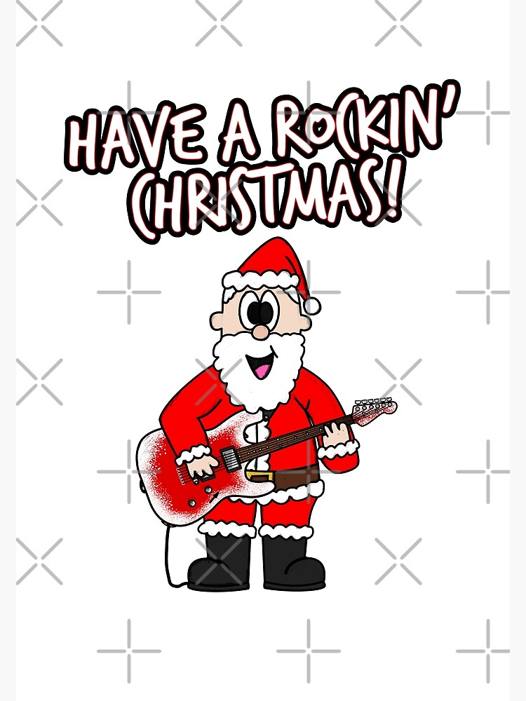 Santa Snoopy playing Guitar Christmas Gift Tags