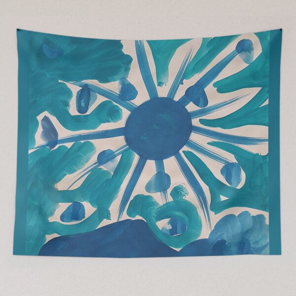Item preview, SERIES NOALIE WATERCOLOR BLUE SUN designed and sold by LioTou.
