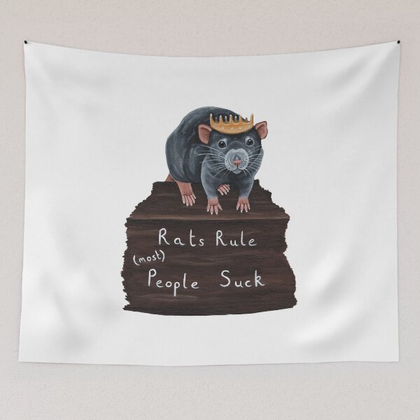 Item preview, Rats Rule (Most) People Suck designed and sold by WolfySilver.