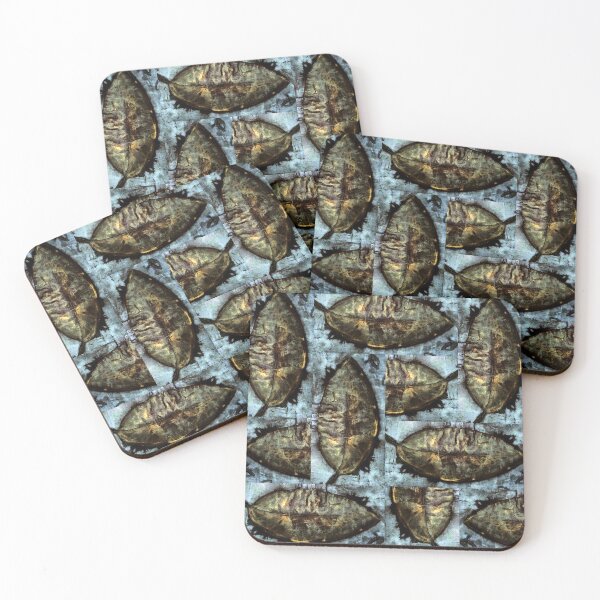 Item preview, Bold, Distinct and Beautiful Autumn Tree Leaves Pattern Collage in Water Color Style with Blue and Brown Color Shades having Classic and Premium Visual Appearance designed and sold by Wiggly Lines.