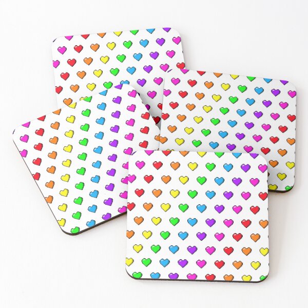 Item preview, GAY PRIDE PIXEL HEART PATTERN designed and sold by MysticPotato.