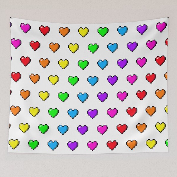 Item preview, GAY PRIDE PIXEL HEART PATTERN designed and sold by MysticPotato.
