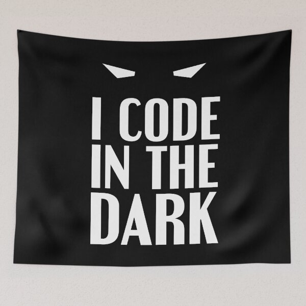 Item preview, I Code in the Dark, funny coding gift, Programming Humor designed and sold by LostTraveller.