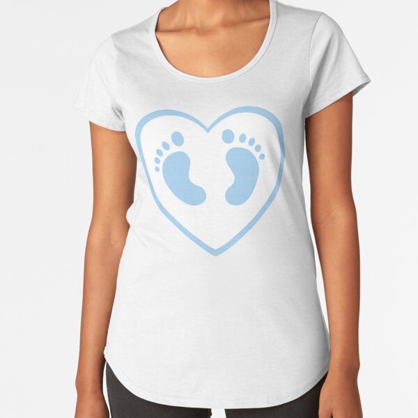 Cute pregnancy design - baby peeking out of a heart.  Premium Scoop T-Shirt  for Sale by BabyClub-by-JC