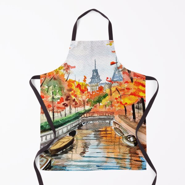 Item preview, Autumn in the city pattern watercolors, illustration autumn designed and sold by Ala Lopatniov.
