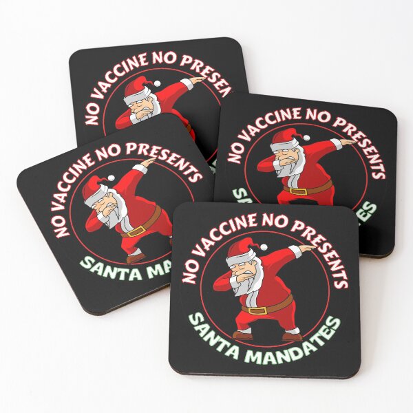 Item preview, No Vaccine No Presents Funny Dabbing Santa Mandates designed and sold by RGRamsey.