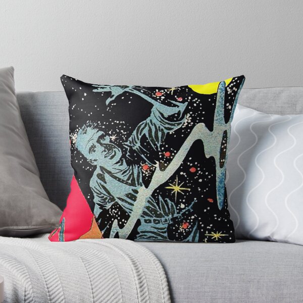 Space War 10, 1961 interior panel by Ditko Throw Pillow