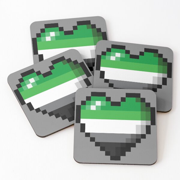 Item preview, PIXEL AROMANTIC HEART designed and sold by MysticPotato.