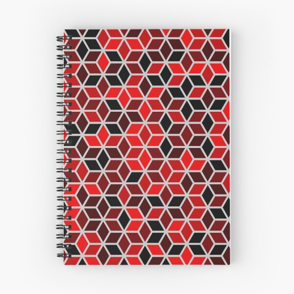 Item preview, Abstract geometric cubic black red white pattern designed and sold by urban-color.