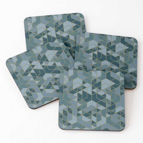 Item preview, Abstract geometric emerald pattern designed and sold by urban-color.