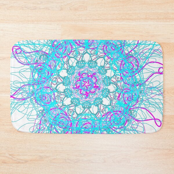 Item preview, ֎ STARFISH ֍ Scribbles ~*Hairy Blue*~ Ocean Sea Marine Fish Creature ~ Mandala Medallion Kaleidoscope Sacred Geometry designed and sold by Spinning Plates 360.