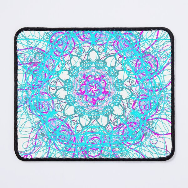 Item preview, ֎ STARFISH ֍ Scribbles ~*Hairy Blue*~ Ocean Sea Marine Fish Creature ~ Mandala Medallion Kaleidoscope Sacred Geometry designed and sold by Spinning Plates 360.