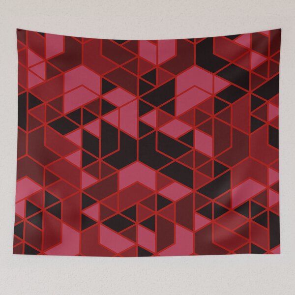 Item preview, Abstract geometric red pattern designed and sold by urban-color.