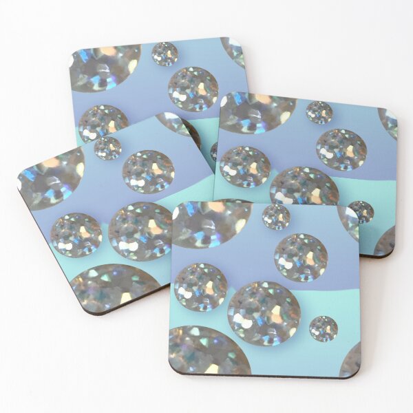 Item preview, Fantasy princess disco glam glitter ball blue to aqua polka dot diamond contempo  designed and sold by super_shimizu.