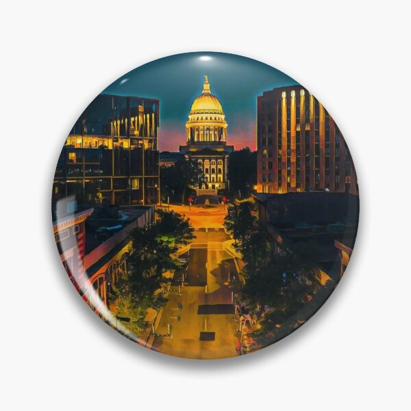 Item preview, Madison Wisconsin by Night designed and sold by Sofia-Draws.