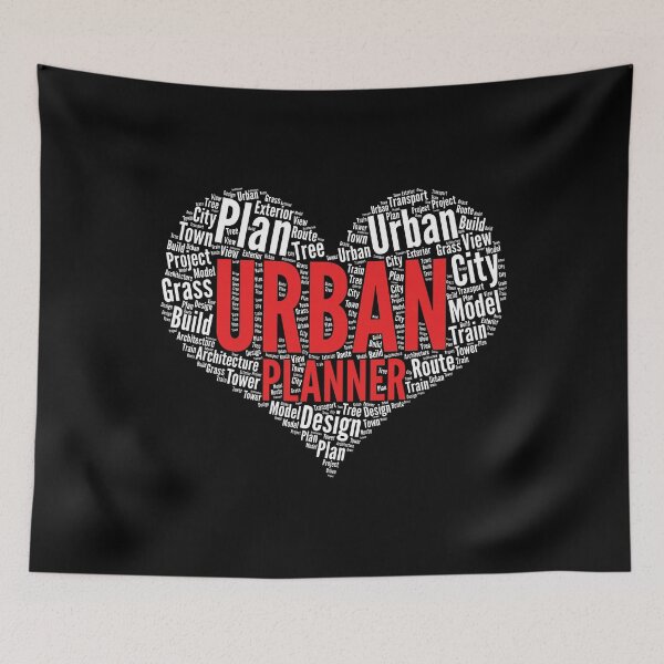 Item preview, Urban planner Heart Shape Word Cloud Design product designed and sold by theodoros20.